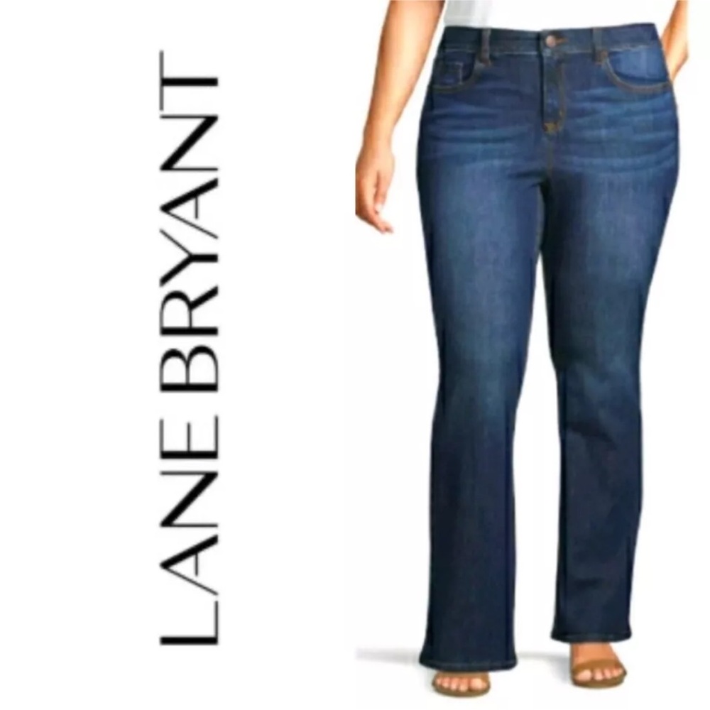 LANE BRYANT Distinctly Bootcut stretch jeans sz 26 Petite - 29” inseam - NWT!